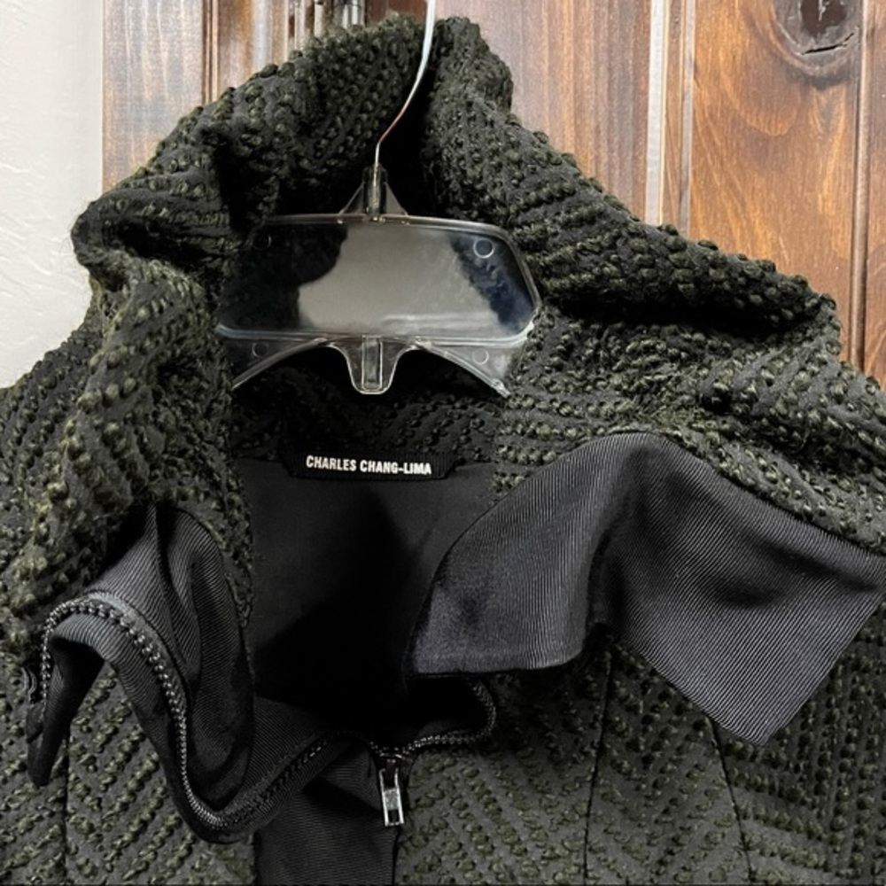 Charles Chang-Lima Wool Stitched Textured Ruffle … - image 6